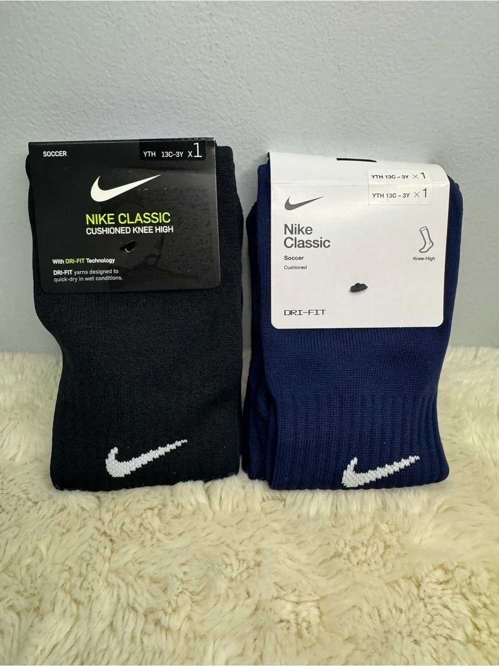 Nike Knee-High Athletic Socks - Black & Navy